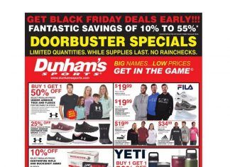 Dunham’s Sports Pre-Thanksgiving & Early Black Friday Ad Nov 20 – Nov 24, 2021
