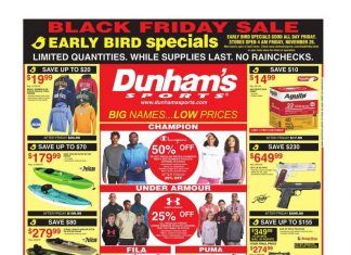 Dunham’s Sports Weekly Ad Nov 26 – Dec 02, 2021 (Thanksgiving & Black Friday Promotion Included)
