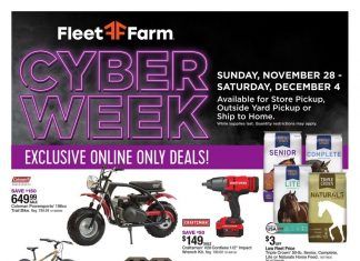Fleet Farm Cyber Week Ad Nov 28 – Dec 04, 2021