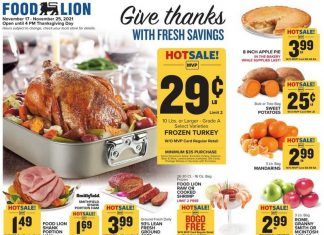 Food Lion Weekly Ad Nov 17 – Nov 25, 2021 (Thanks-for-Giving Promotion Included)