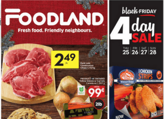 Foodland(Canada) Black Friday Ad Nov 25 – Dec 01, 2021
