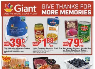 Giant Food Weekly Ad Nov 05 – Nov 11, 2021 (Thanks-for-Giving Promotion Included)
