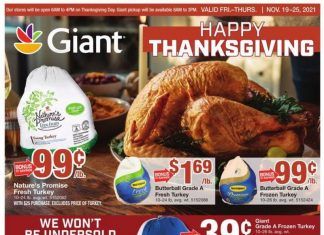 Giant Food Weekly Ad Nov 19 – Nov 25, 2021 (Thanks-for-Giving Promotion Included)
