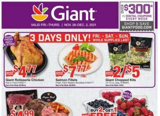Giant Food Weekly Ad Nov 26 – Dec 02, 2021