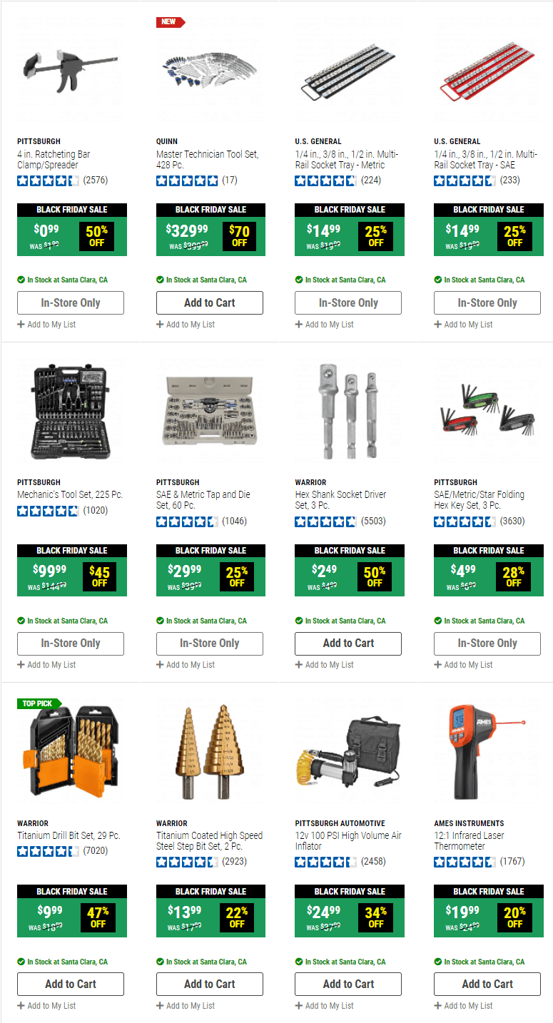 Harbor Freight Black Friday Sale Nov 25 Nov 29, 2021