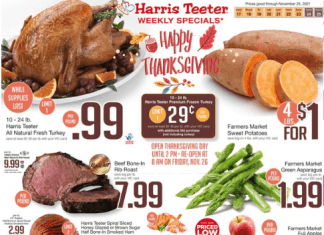Harris Teeter Weekly Ad Nov 17 – Nov 25, 2021 (Thanks-for-Giving Promotion Included)