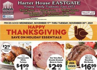 Harter House Weekly Ad Nov 17 – Nov 30, 2021 (Thanksgiving Promotion Included)