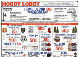 Hobby Lobby Weekly Ad Nov 07 – Nov 13, 2021
