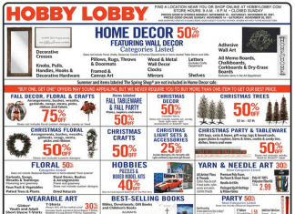 Hobby Lobby Weekly Ad Nov 14 – Nov 20, 2021