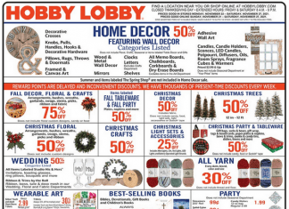 Hobby Lobby Weekly Ad Nov 21– Nov 27, 2021