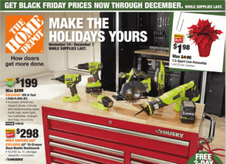 Home Depot Black Friday Sale Nov 14 – Dec 01, 2021