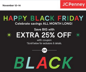 JCPenney Black Friday Flyer Nov 12 – Nov 14, 2021