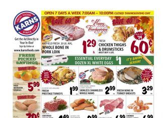 Karns Quality Foods Weekly Ad Nov 23 – Nov 29, 2021