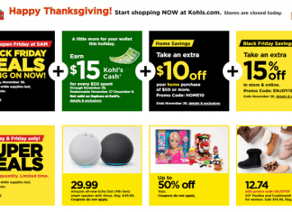 Kohl’s Coupon Sale Until Nov 26, 2021