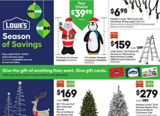 Lowe’s Weekly Ad Nov 11 – Nov 17, 2021 (Christmas Promotion Included)
