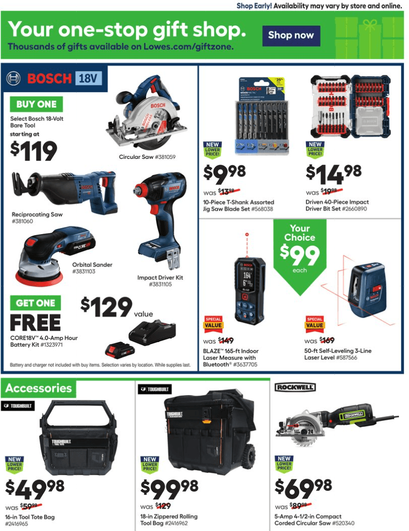 Lowe's Weekly Ad Nov 11 Nov 17, 2021 (Christmas Promotion Included)