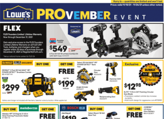 Lowe’s Weekly Ad Nov 18 – Nov 24, 2021