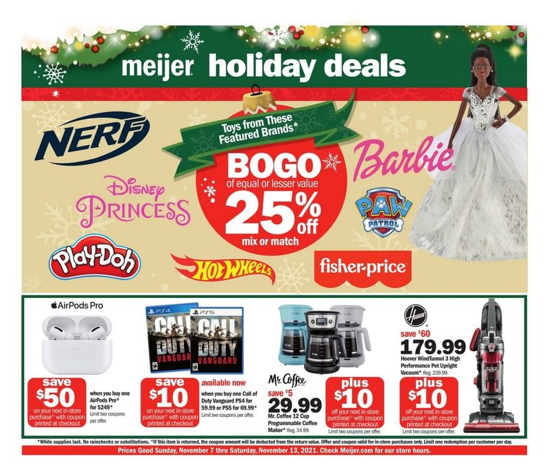Meijer Holiday Ad Nov 07 Nov 13, 2021