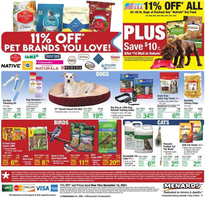 Menards Weekly Ad Nov 04 Nov 13, 2021 (PreBlack Friday Promotion)