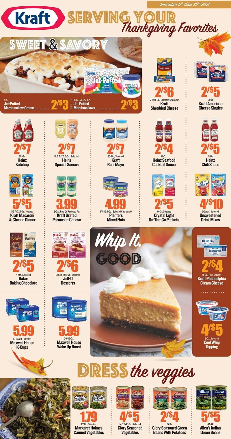 Piggly Wiggly Weekly Ad Nov 17 Nov 25, 2021 (Thanksgiving Promotion