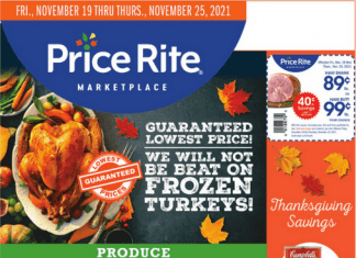 Price Rite Weekly Ad Nov 19 – Nov 25, 2021 (Thanks-for-Giving Promotion Included)