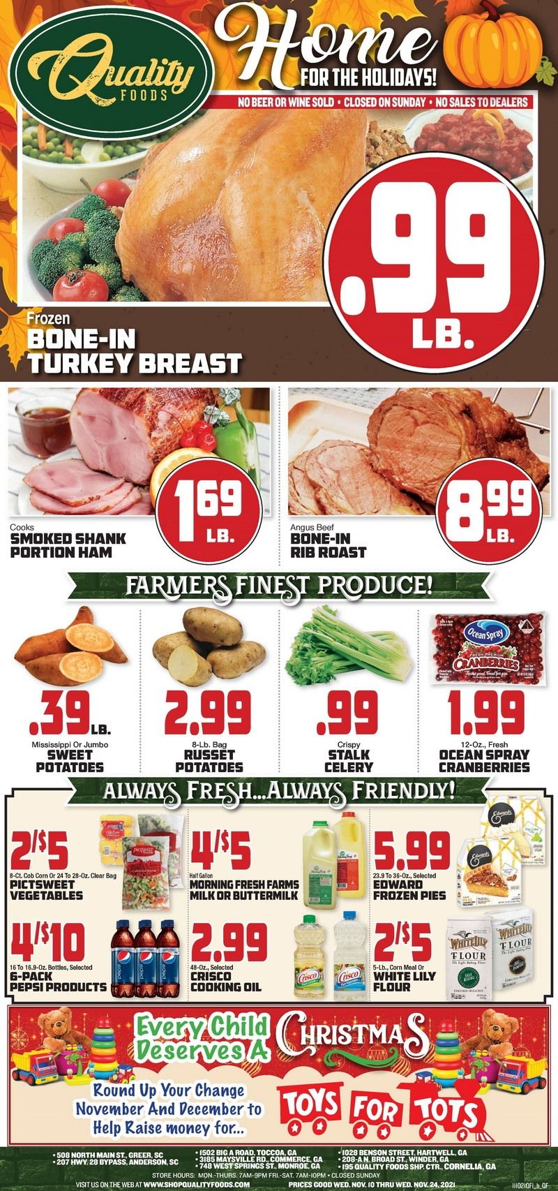 Quality Foods Weekly Ad Nov 10 Nov 24, 2021