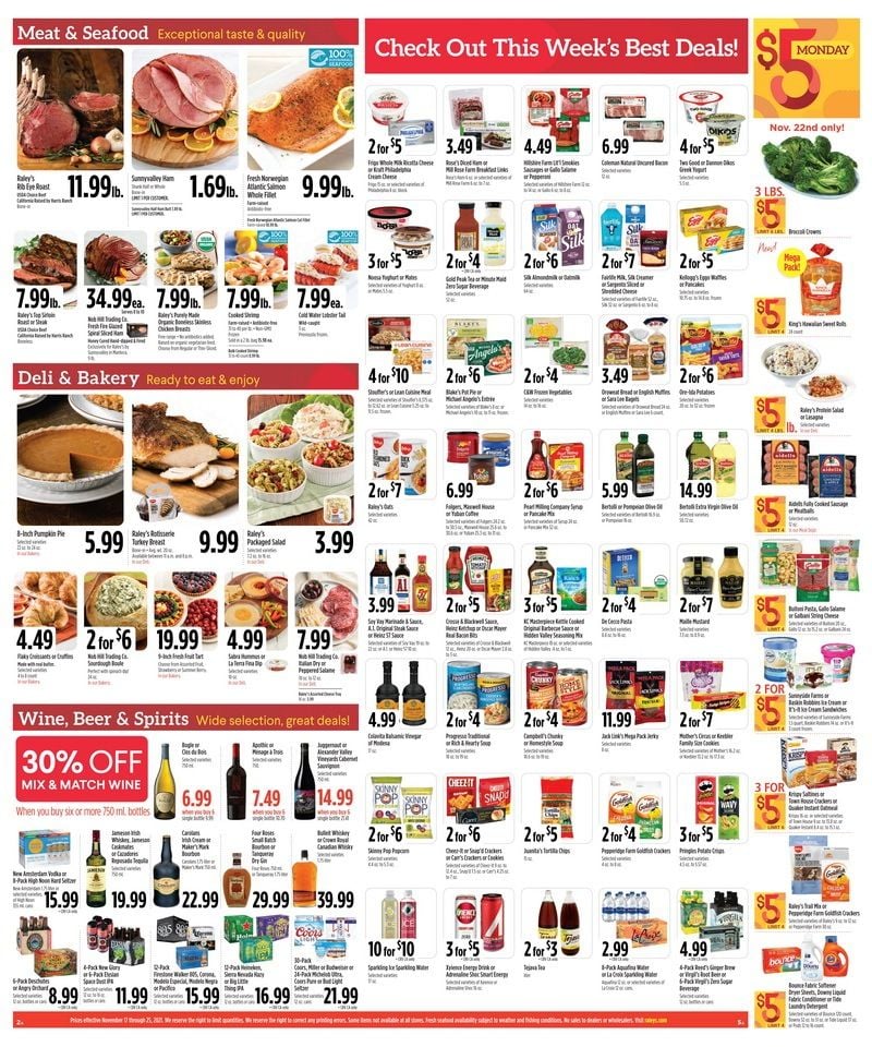 Raley's Supermarkets Weekly Ad Nov 17 Nov 25, 2021 (Thanksgiving