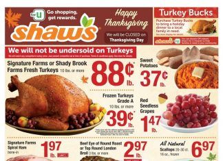 Shaw’s Weekly Ad Nov 19 – Nov 25, 2021 (Thanksgiving Promotion Included)