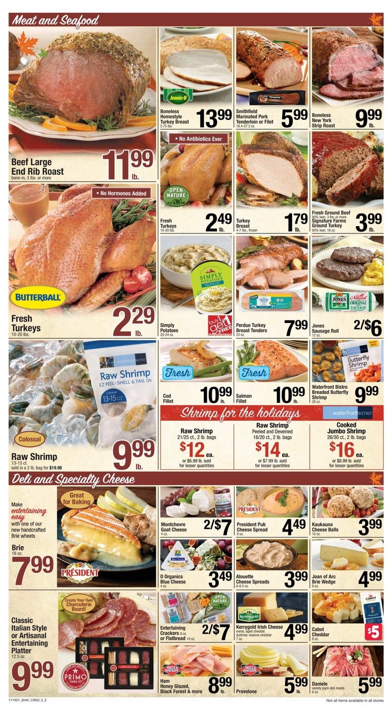 Shaw's Weekly Ad Nov 19 Nov 25, 2021 (Thanksgiving Promotion Included)