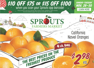 Sprouts Weekly Ad Nov 26 – Nov 30, 2021