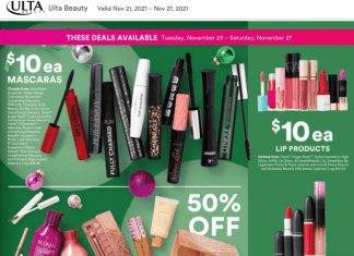 Ulta Beauty Black Friday Ad Nov 21 – Nov 27, 2021