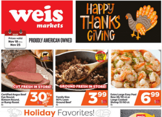 Weis Markets Weekly Ad Nov 18 – Nov 25, 2021