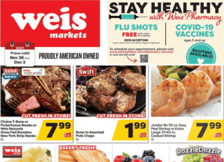 Weis Markets Weekly Sale Nov 26 – Dec 02, 2021