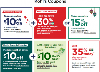 Kohl’s Coupon Sale Until Nov 24, 2021