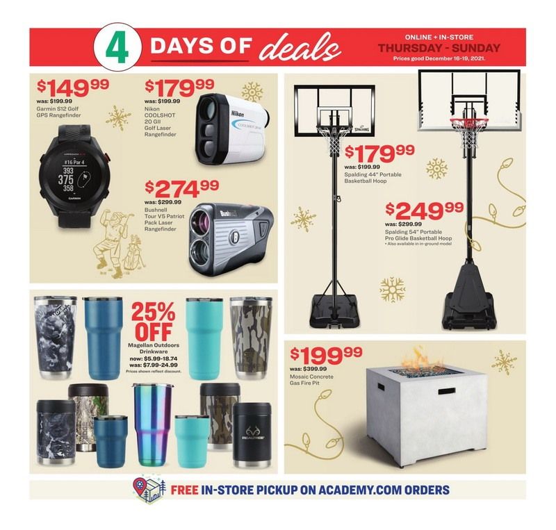Academy Sports + Outdoors Four Days of Deals Dec 16 – Dec 19, 2021