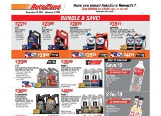 AutoZone Monthly Circular Dec 28 – Feb 07, 2022
