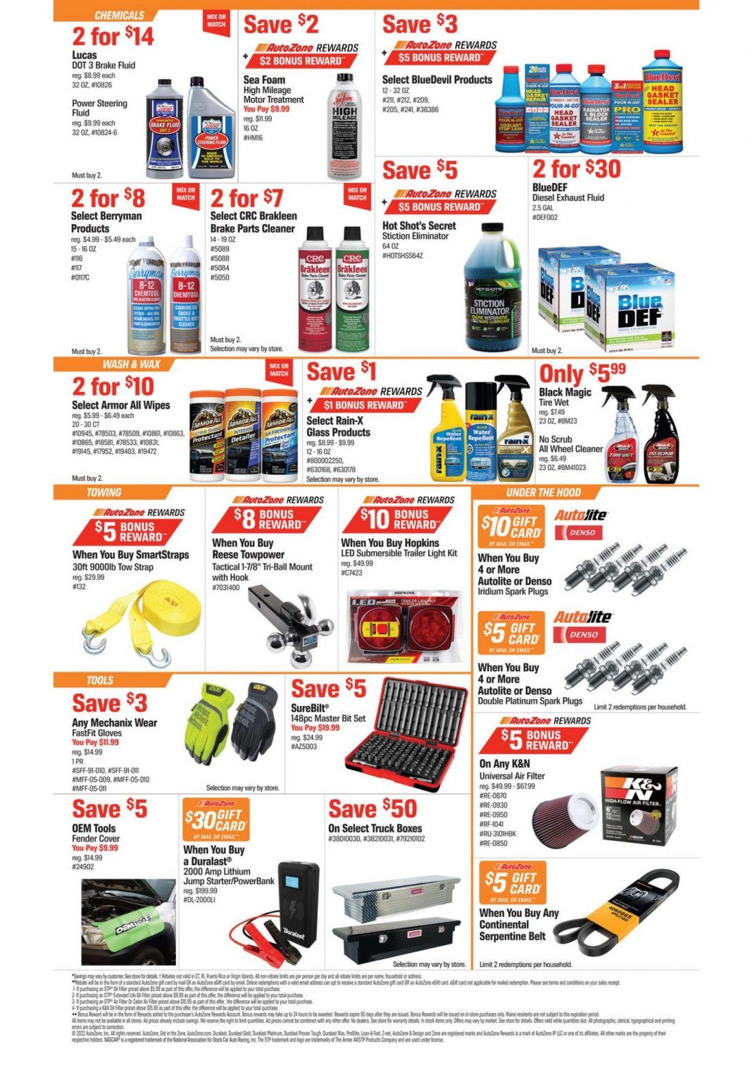 AutoZone Monthly Circular Dec 28 Feb 07, 2022