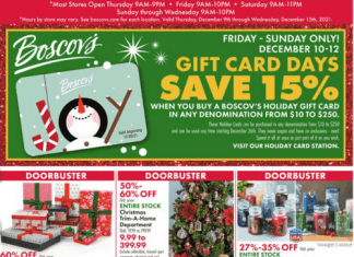 Boscov’s Weekly Ad Dec 09 – Dec 15, 2021