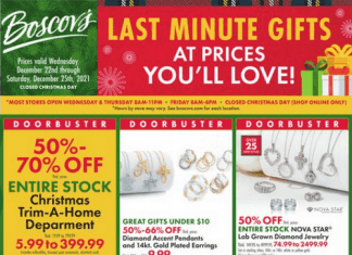 Boscov’s Weekly Ad Dec 22 – Dec 25, 2021 (Christmas Sale Included)
