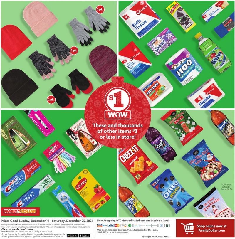 Family Dollar Weekly Ad Dec 19 Dec 25, 2021 (Christmas Promotion