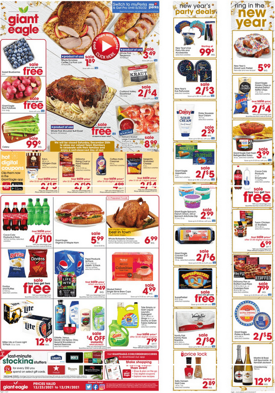 Giant Eagle Weekly Ad Dec 23 – Dec 29, 2021