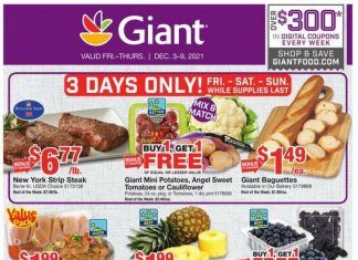 Giant Food Weekly Ad Dec 03 – Dec 09, 2021