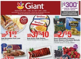 Giant Food Weekly Ad Dec 26, 2021- Jan 01, 2022