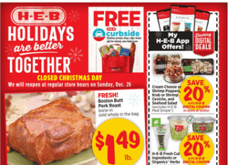 HEB Weekly Ad Dec 15 – Dec 24, 2021