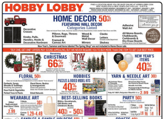 Hobby Lobby Weekly Ad Dec 26, 2021 – Jan 01, 2022