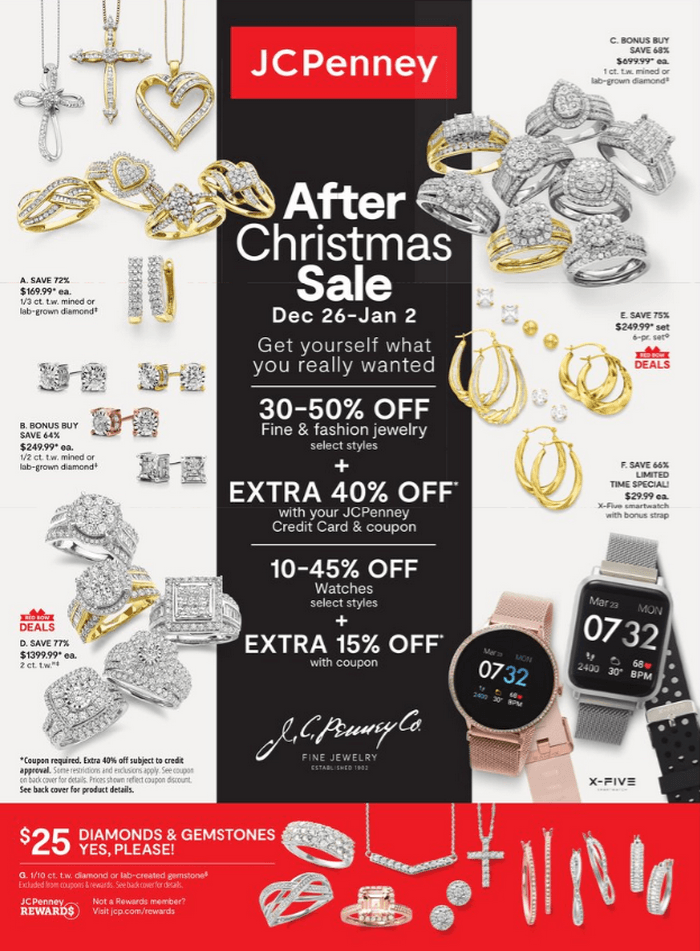 JCpenny After Christmas Sale Dec 26, 2021 Jan 02, 2022