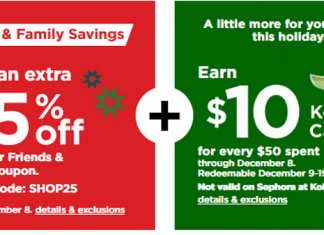 Kohl’s Coupon Sale Until Dec 08, 2021