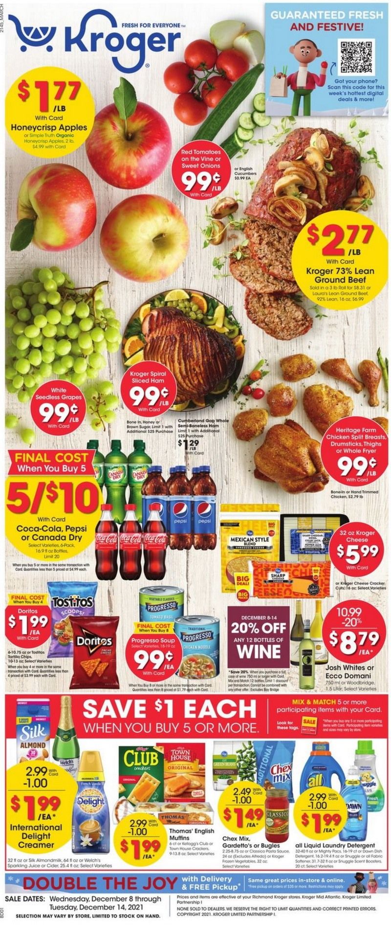 Kroger Christmas Promotion 2022 Kroger Weekly Ad Dec 08 – Dec 14, 2021 (Christmas Promotion Included)