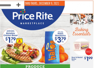 Price Rite Weekly Ad Dec 03 – Dec 09, 2021