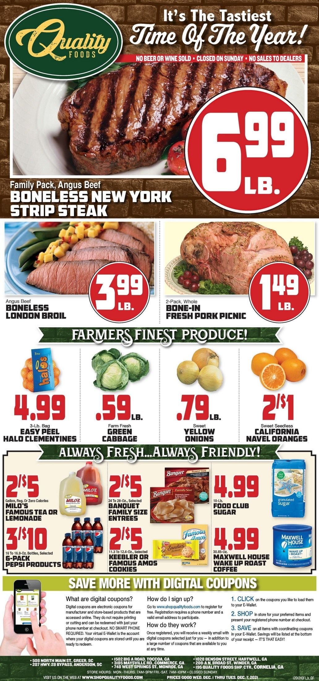 Quality Foods Weekly Ad Dec 01 Dec 07, 2021